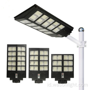 Penjualan Panas 600W/800W/1000W Jalan Jalan Surya Remote Control Timer Solar Street Light Dengan Sensor Radar